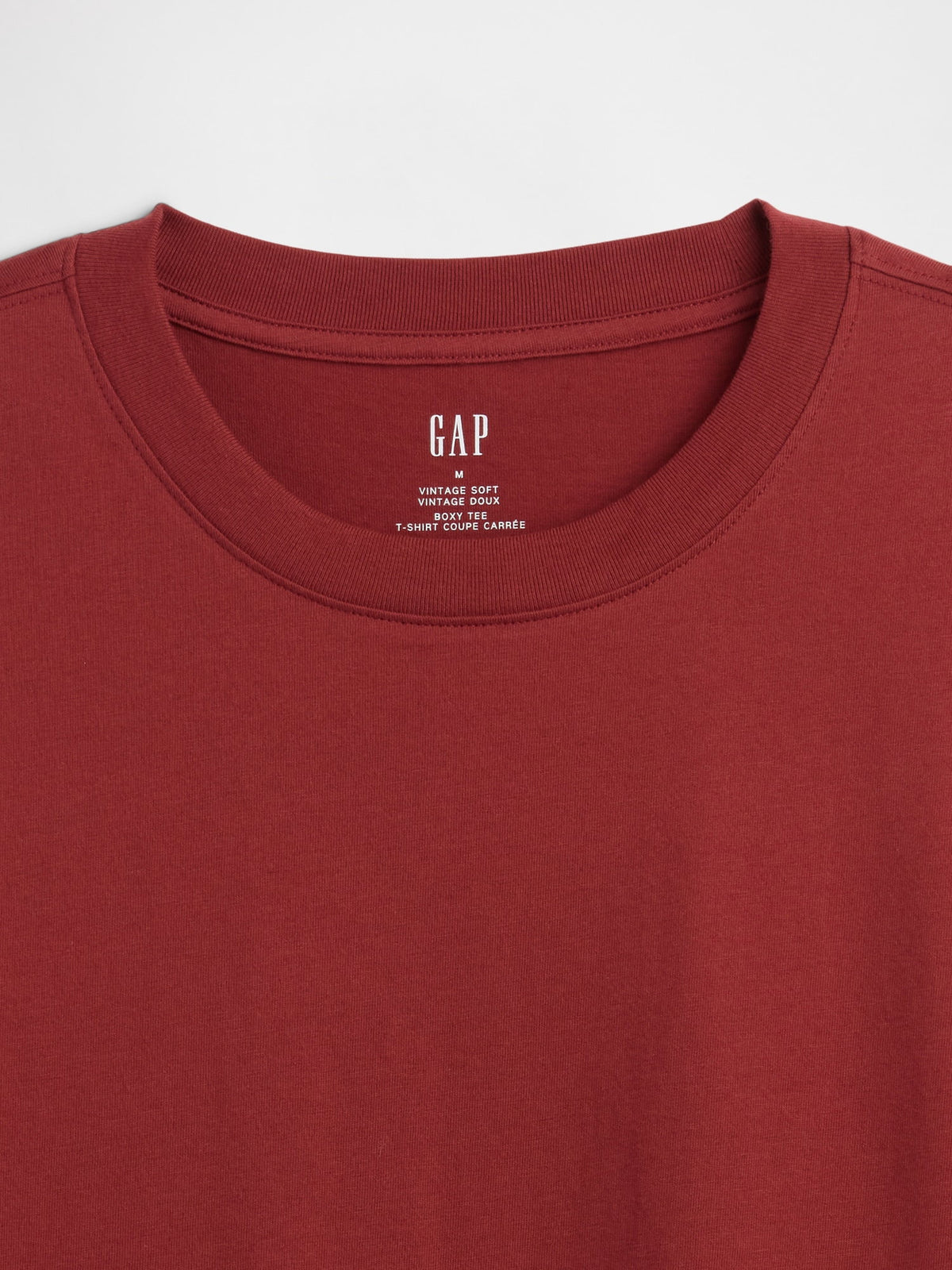 Koyu Kırmızı Vintagesoft Boxy T-shirt