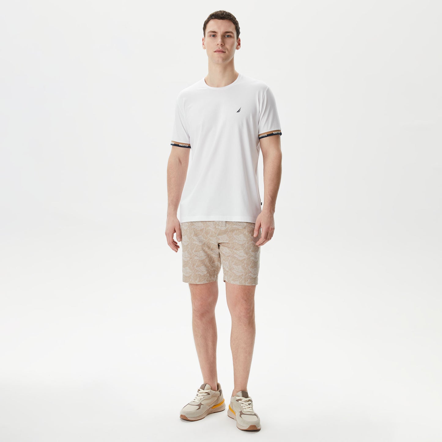 Nautica Erkek Beyaz Standart Fit T-shirt
