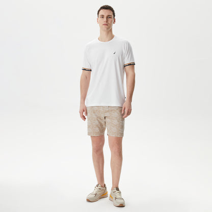 Nautica Erkek Beyaz Standart Fit T-shirt