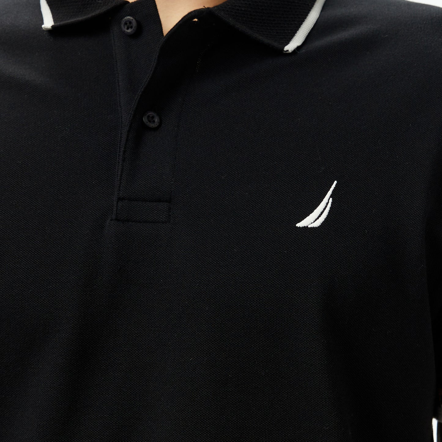 Nautica Erkek Siyah Classic Fit Polo Yaka T-shirt