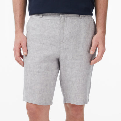 Nautica Erkek Gri Regular Fit Keten Şort