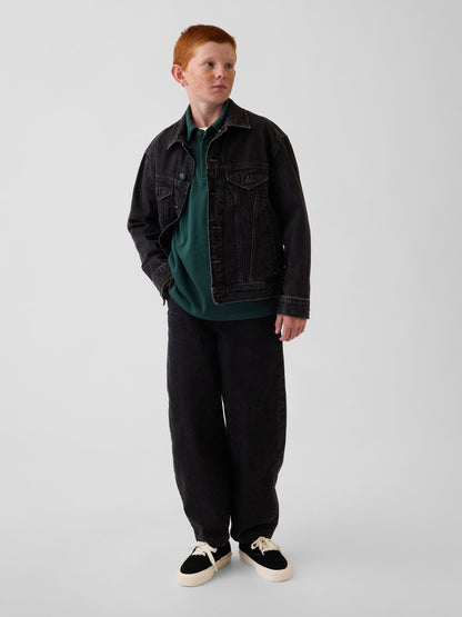 Koyu Yeşil Heavyweight Relaxed Polo T-shirt