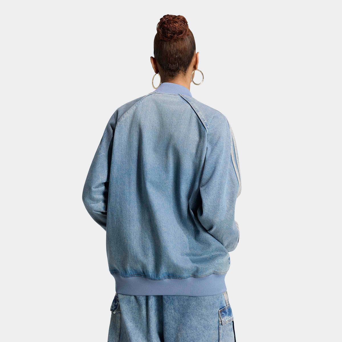 Adidas Oversized Denim Kadın Mavi Ceket