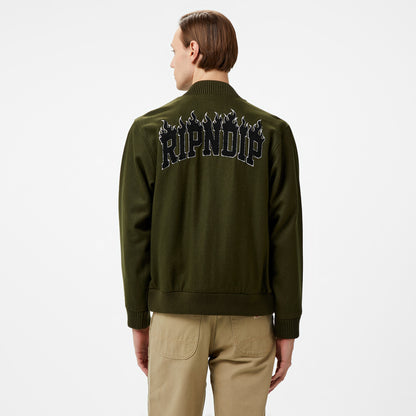 Ripndip Fire Spirit Varsity Erkek Yeşil Ceket