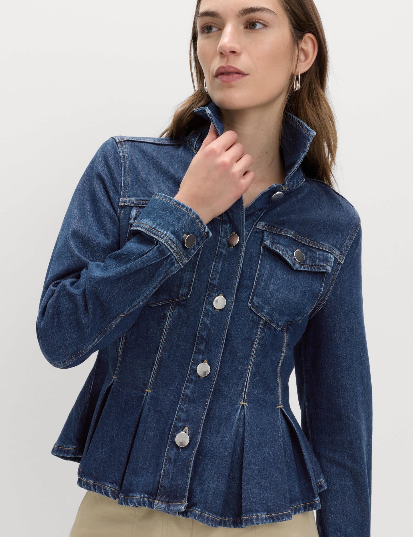 Denim Detaylı Ceket
