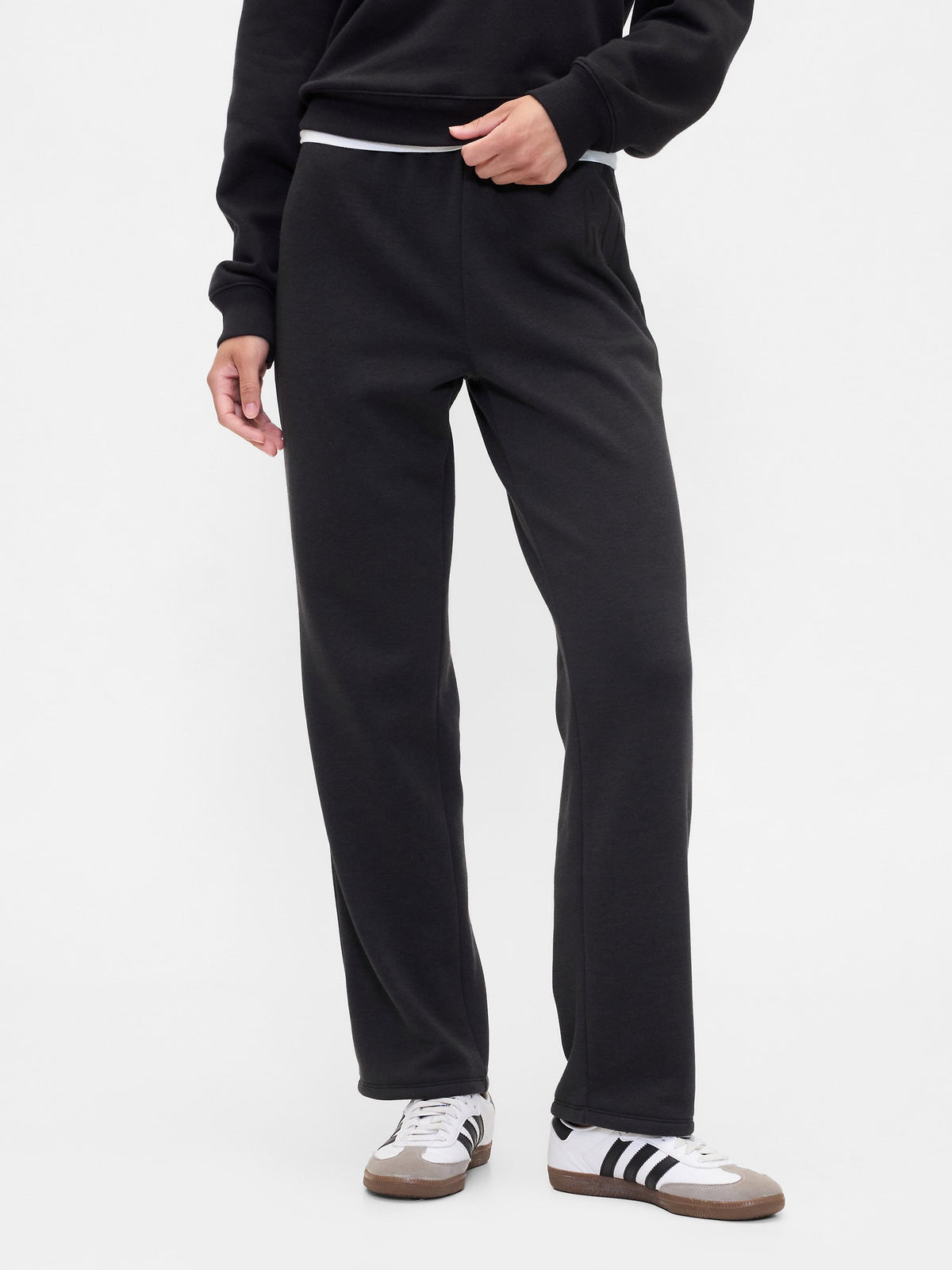 Siyah Gap Logo Pull-on Slim Eşofman Altı