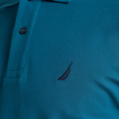 Nautica Erkek Mavi Classic Fit Kısa Kollu Polo Yaka T-shirt