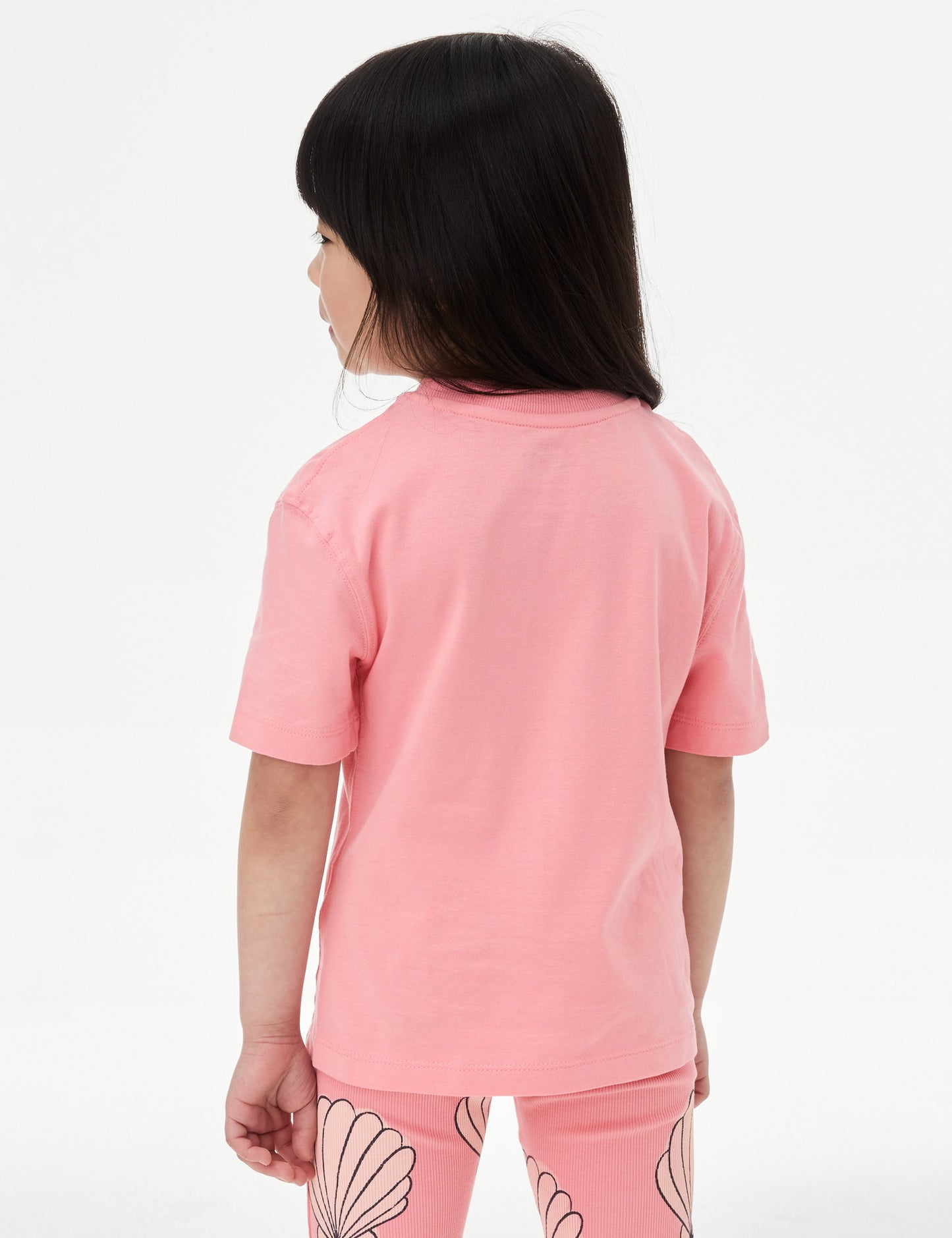 ?saf Pamuklu Deniz Kabuğu Yazılı T-shirt (2–8 Yaş)?