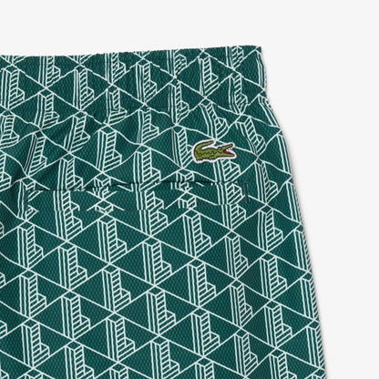 Lacoste Monogram Erkek Yeşil Deniz Şortu