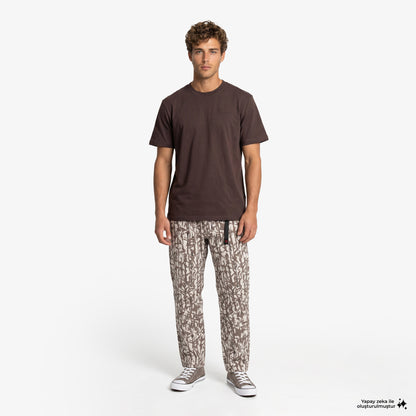 Karl Kani Slogan Boxy Erkek Kahverengi T-shirt