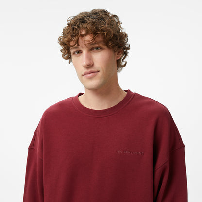 Les Benjamins Essentials 302 Erkek Bordo Sweatshirt