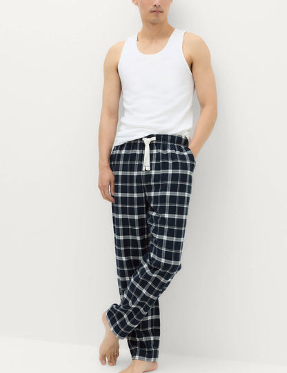 Pamuklu Kareli Pijama Altı