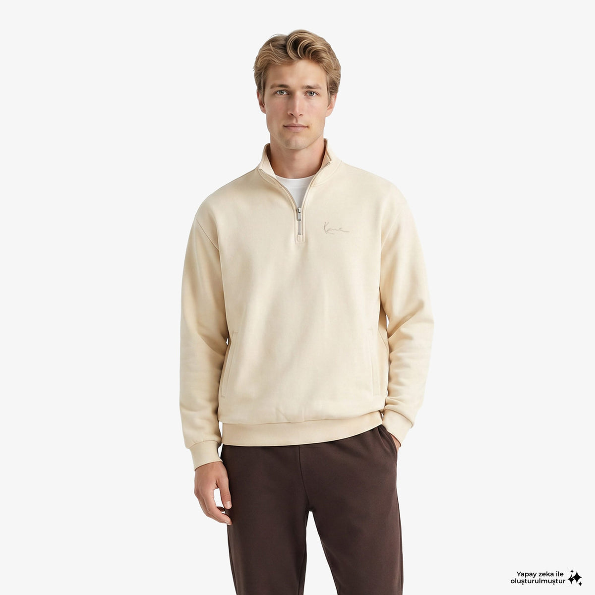 Karl Kani Signature Oversized Troyer Erkek Bej Ceket