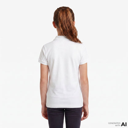 Lacoste Çocuk Baskılı Beyaz Polo