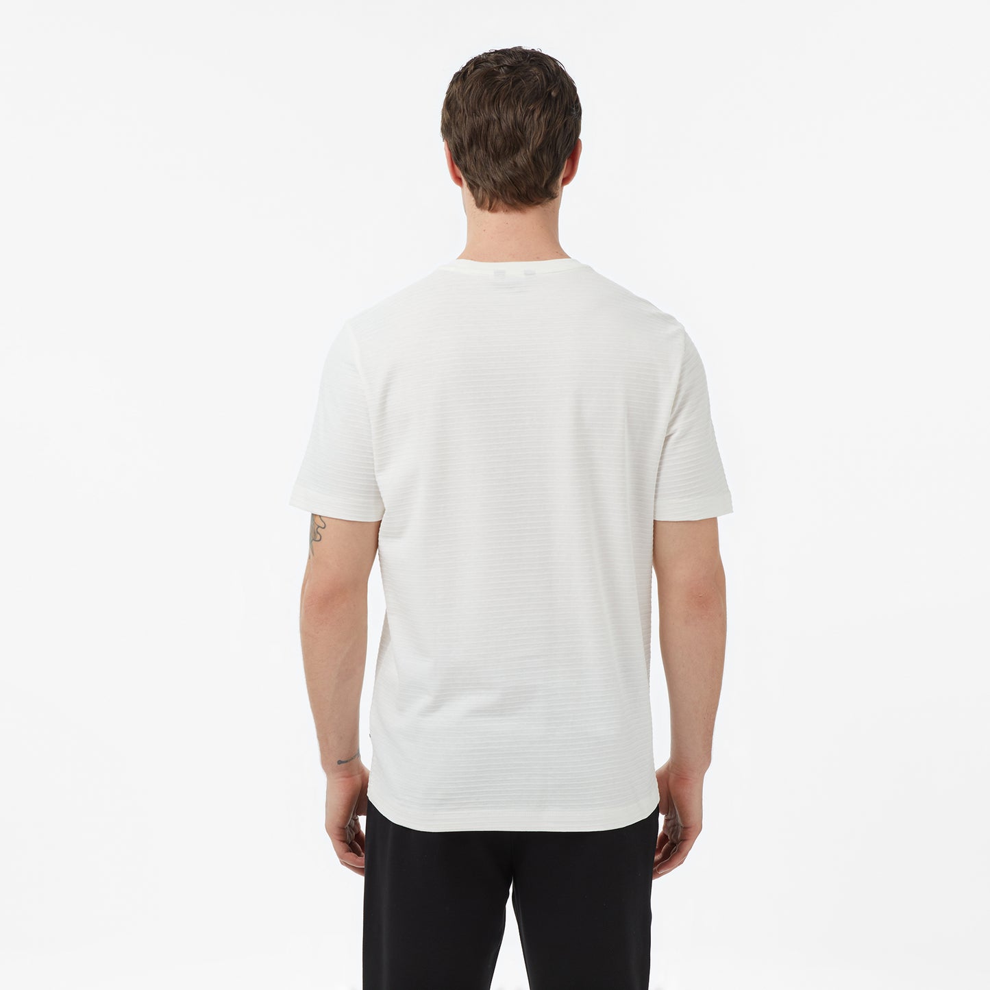 Nautica Erkek Krem Regular Fit Çizgili T-shirt