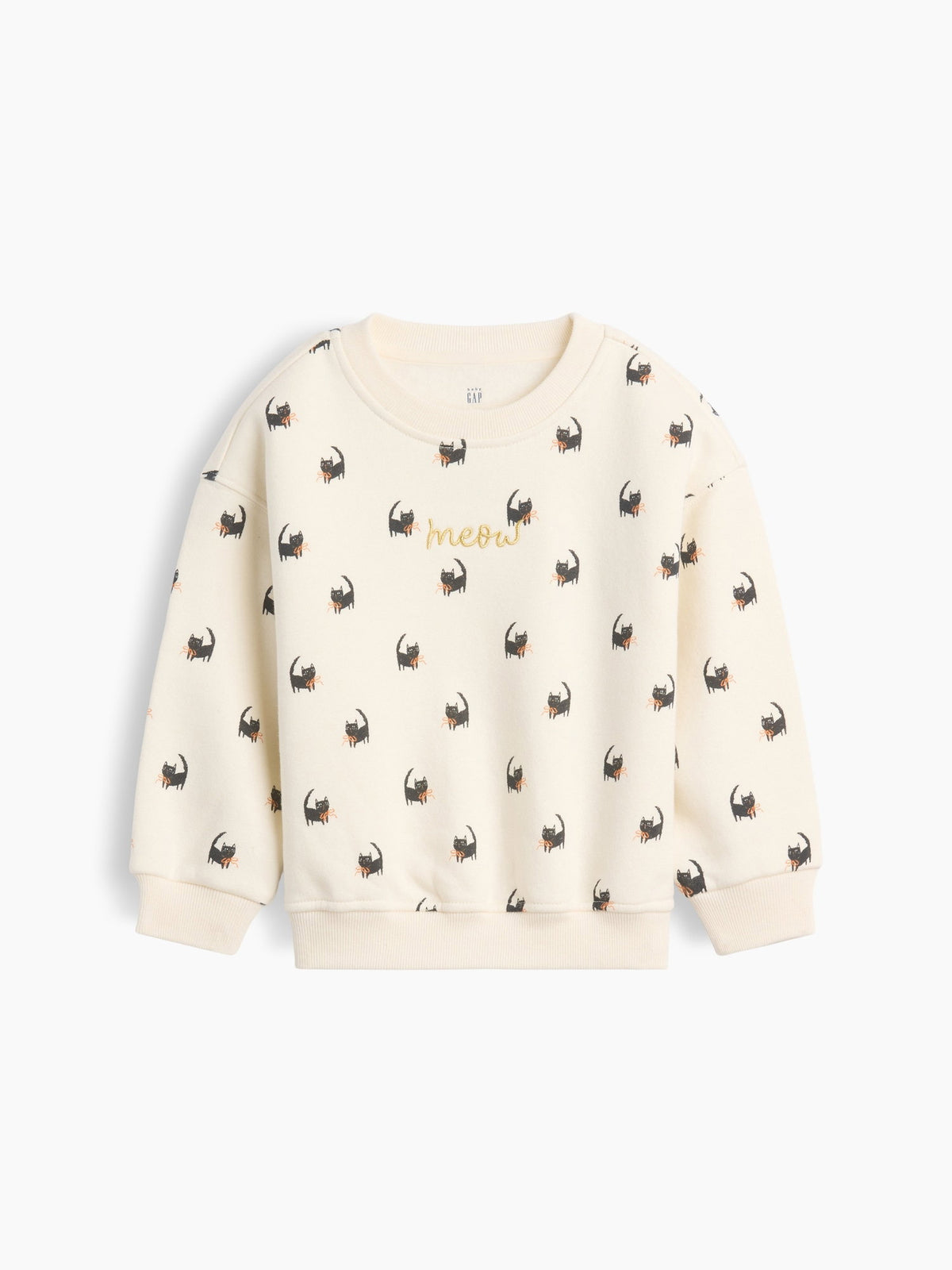 Krem Vintagesoft Meow Cat Sweatshirt