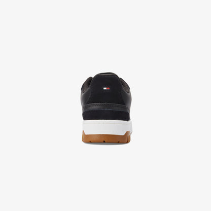 Tommy Jeans Leather Logo Basketball Erkek Siyah Sneaker