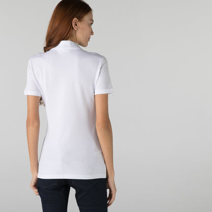 Lacoste L.12.d Kadın Slim Fit Beyaz Polo