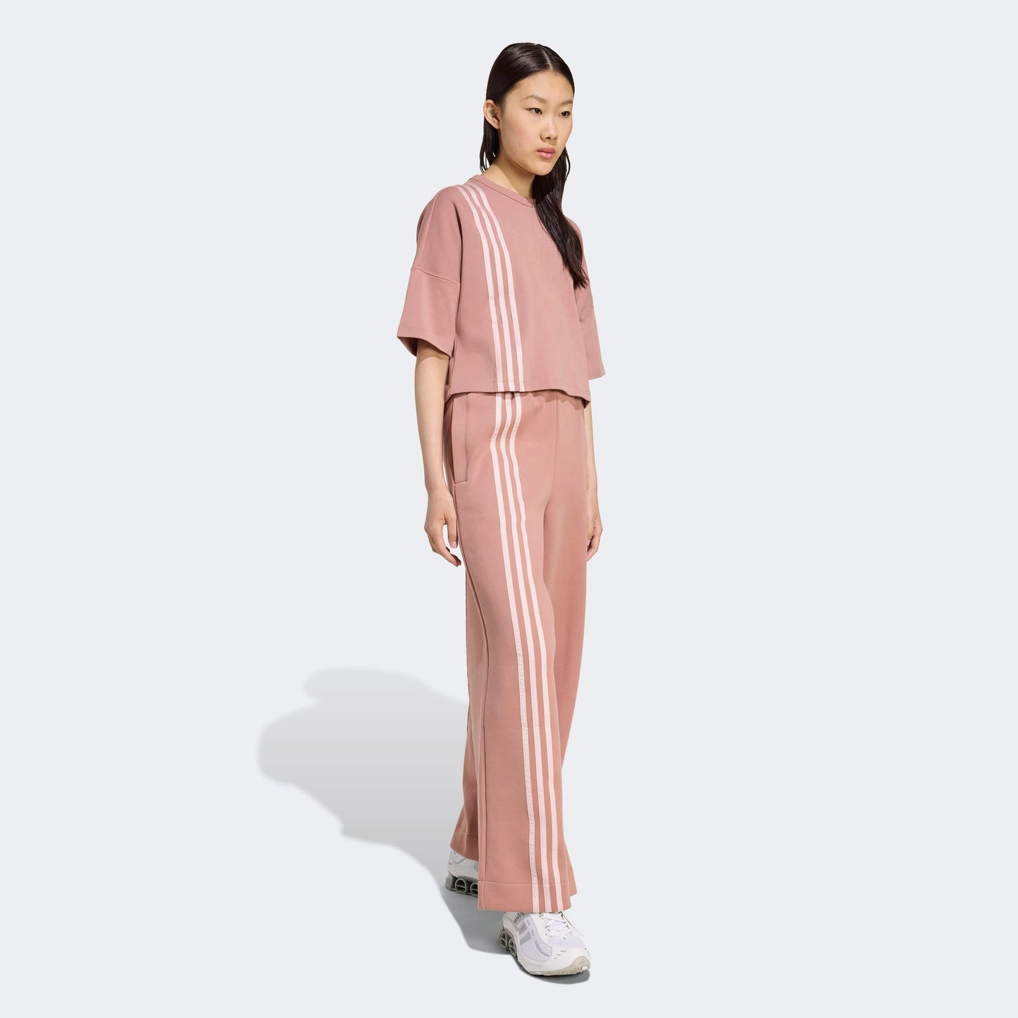 Adidas Off Placed 3 Bant Wide Kadın Pembe Eşofman Altı