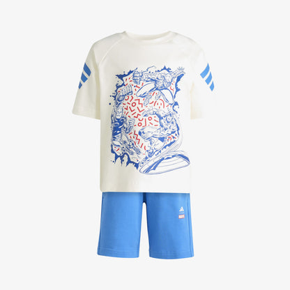 Adidas Lk Marvel Çocuk Mavi Şort Takım