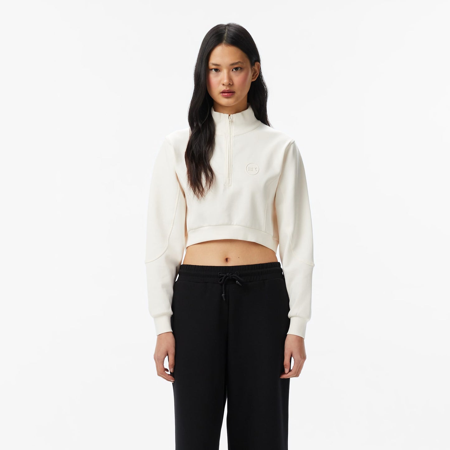United4 Crop Fit Kadın Bej Sweatshirt