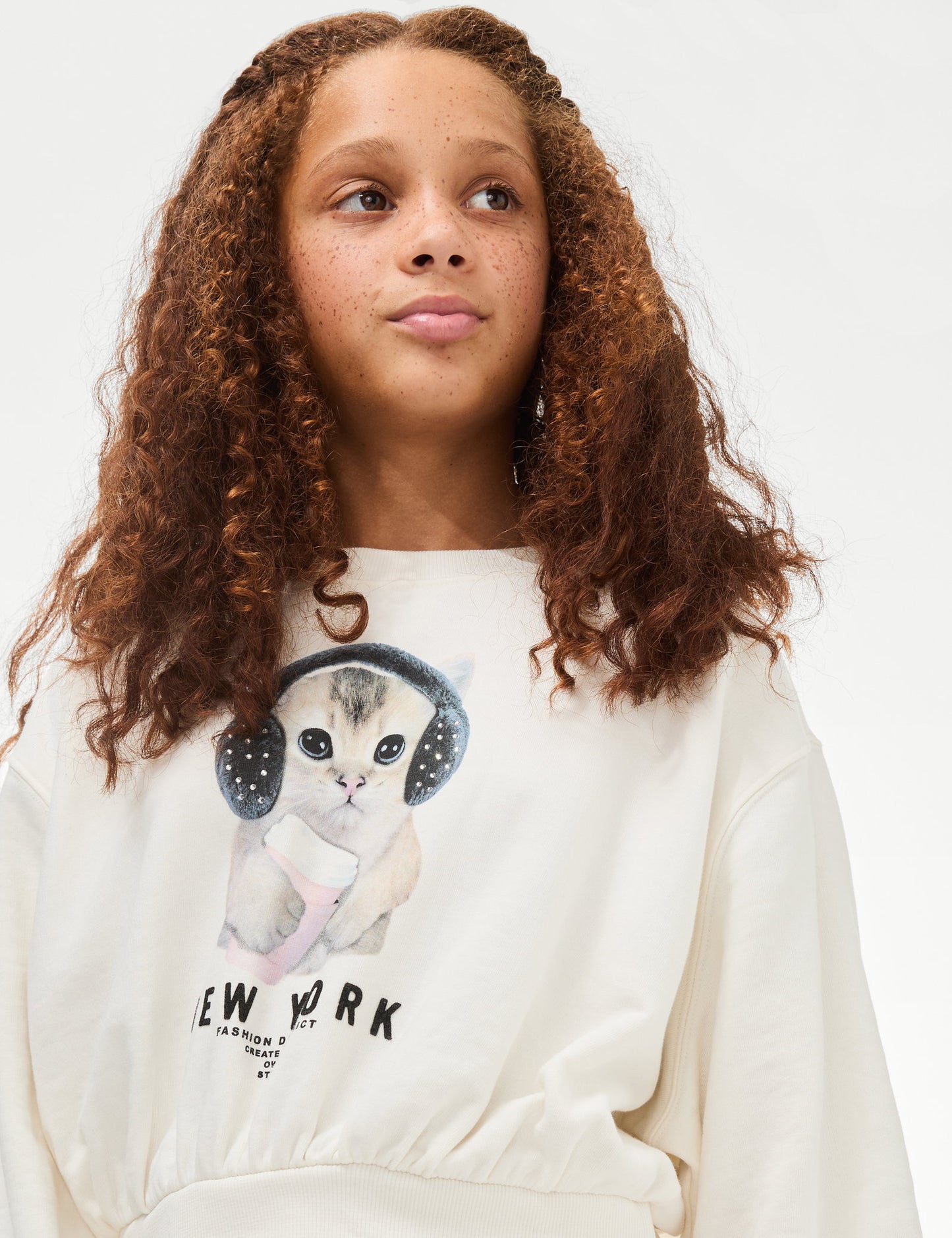 New York Cat Sweatshirt (6-16 Yaş)