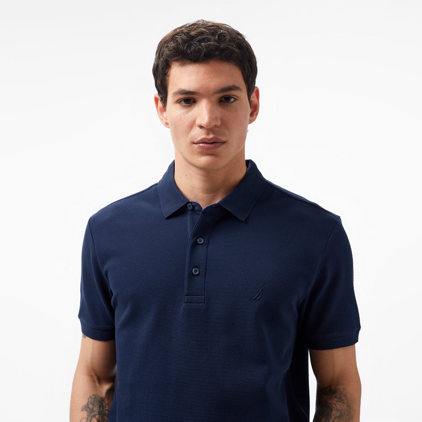 Nautica Erkek Lacivert Slim Fit Kısa Kollu Polo Yaka T-shirt