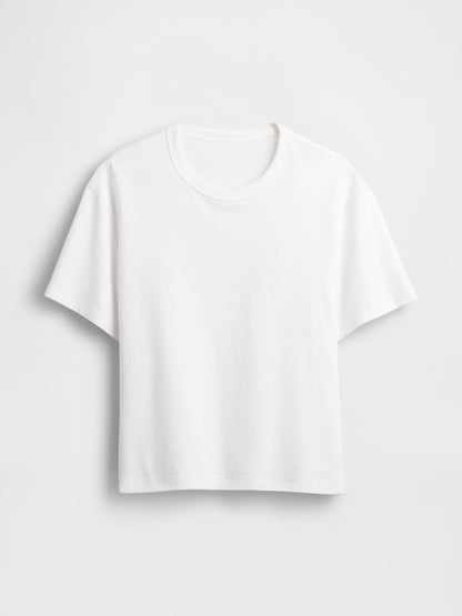 Beyaz Heavyweight Crop T-shirt