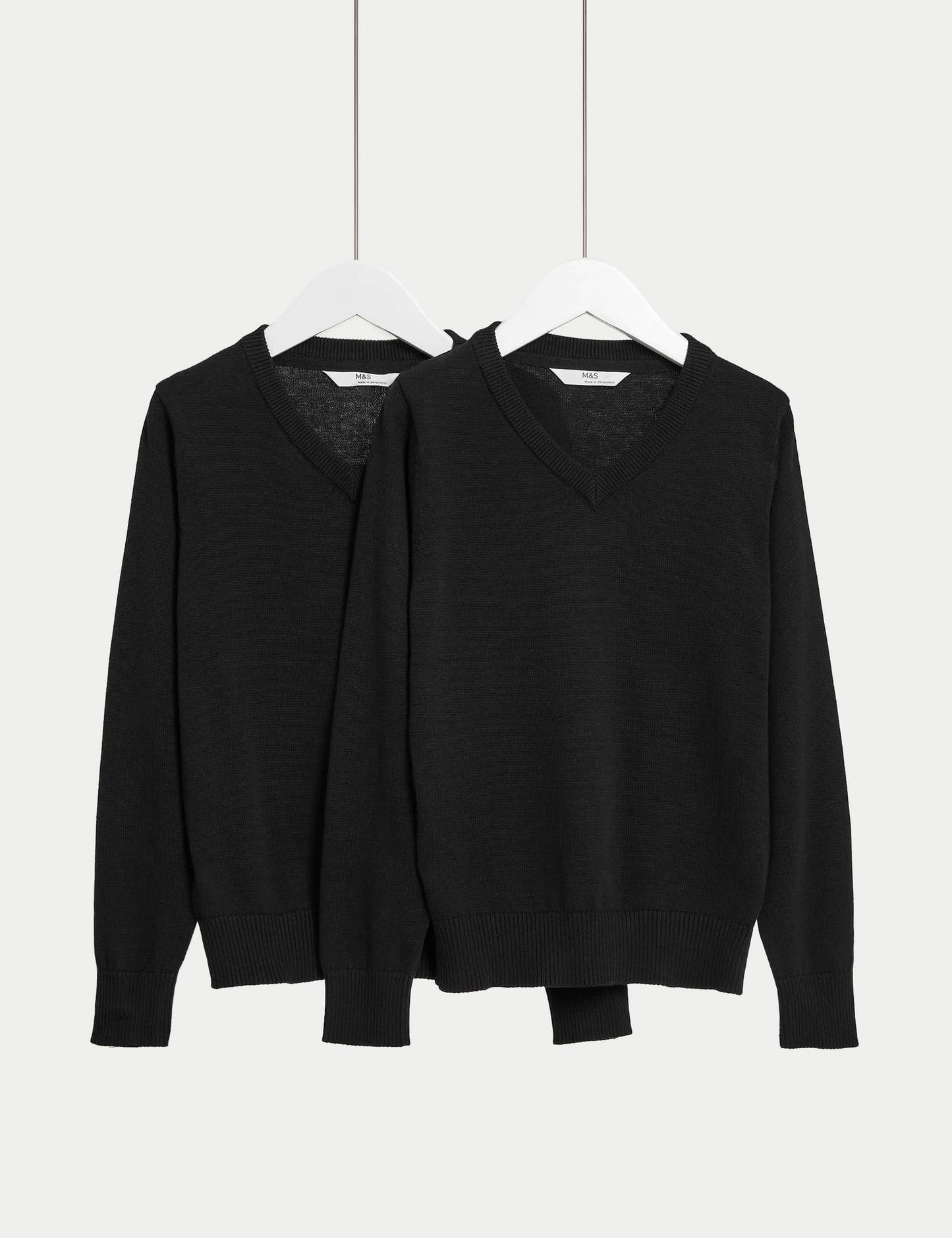 2’li Paket Unisex Ince Kesim Saf Pamuklu Okul Süveteri (3–18 Yaş)
