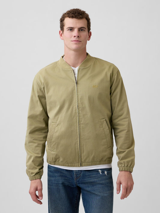 Açık Yeşil Relaxed Bomber Ceket