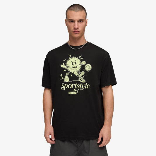 Puma Graphic Erkek Siyah T-shirt