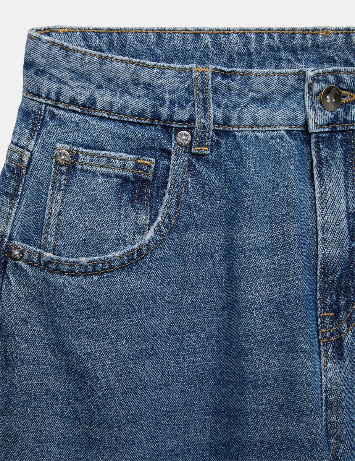 Saf Pamuklu Baggy Çocuk Jean Pantolon