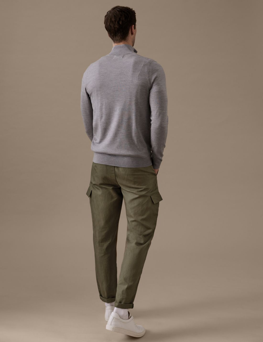 Regular Fit Keten Kargo Pantolon