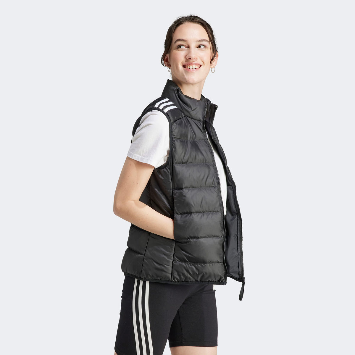 Adidas Essentials 3-stripes Light Down Kadın Siyah Günlük Yelek