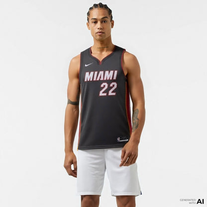 Nike Miami Heat Icon Erkek Siyah Basketbol Forması
