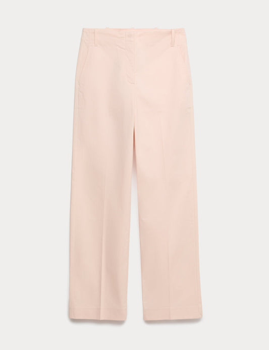 Pamuklu Straight Leg Pantolon