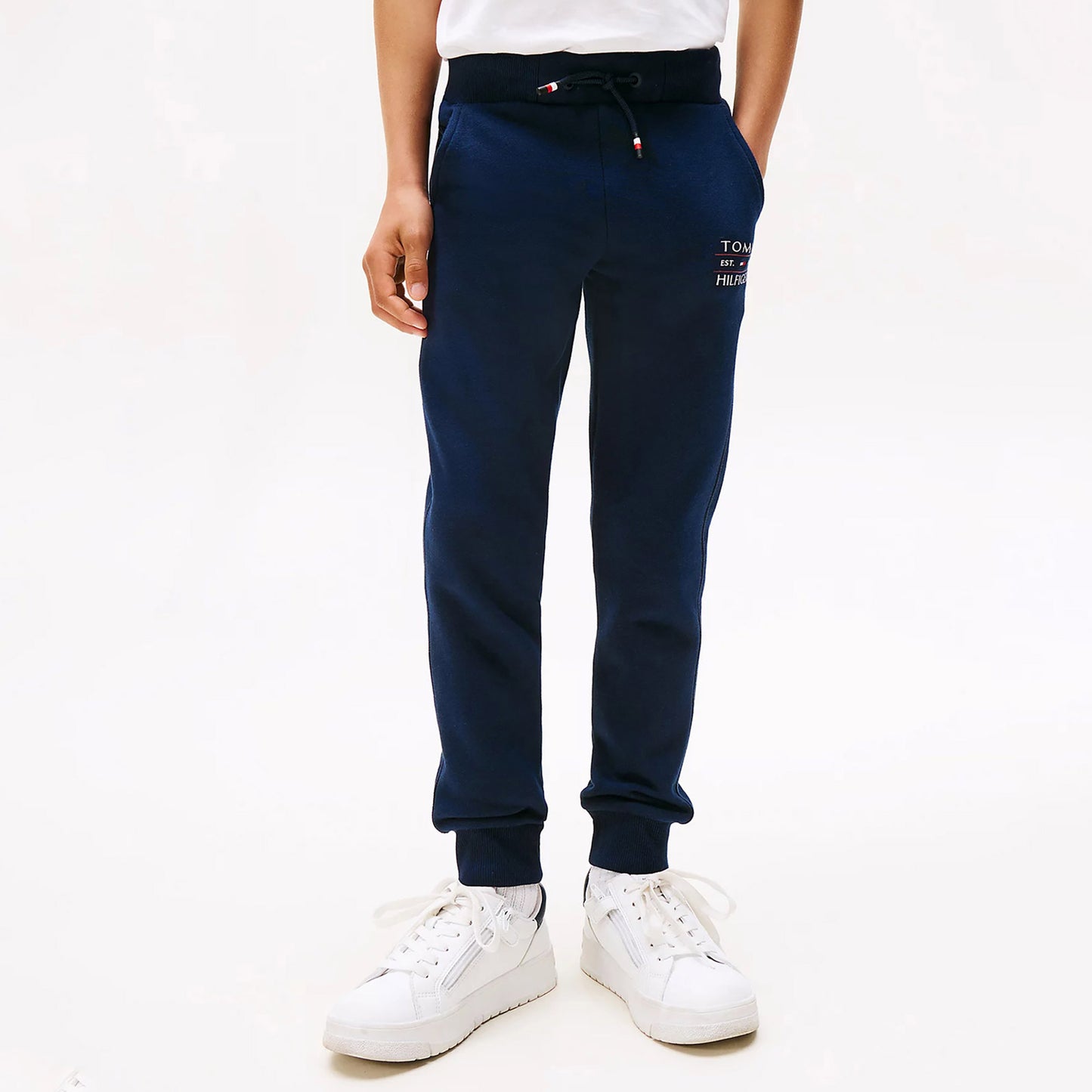 Tommy Hilfiger Cuffed Leg Logo Çocuk Lacivert Eşofman Altı