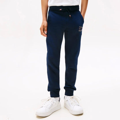 Tommy Hilfiger Cuffed Leg Logo Çocuk Lacivert Eşofman Altı