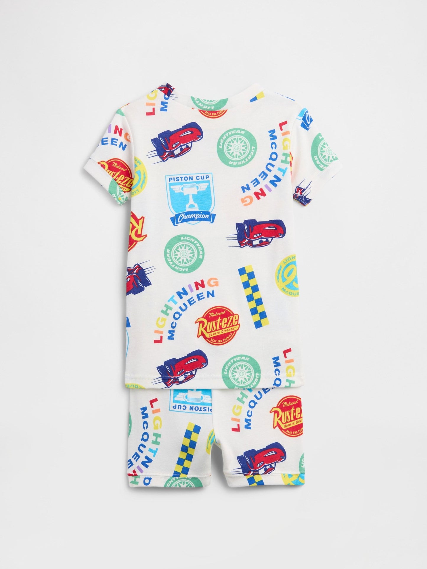 Beyaz Disney Cars Baskılı Pijama Takımı
