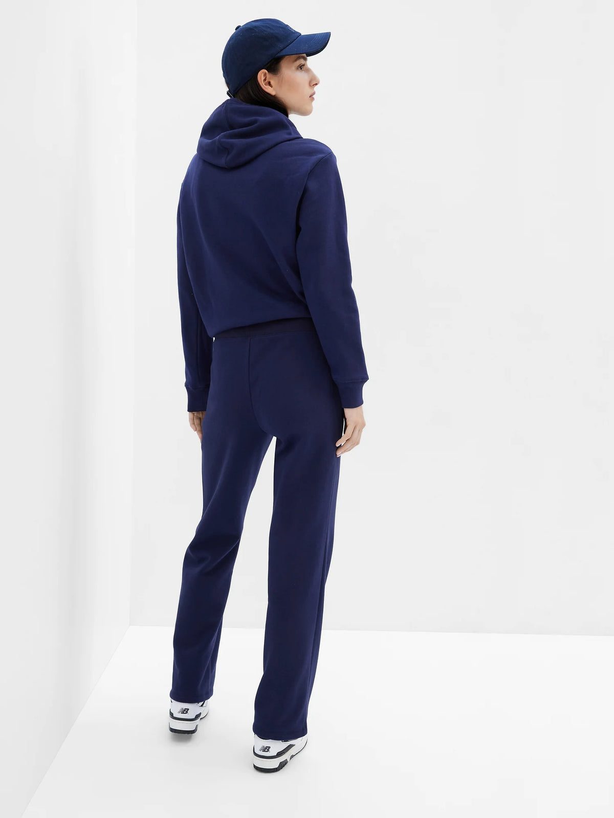 Lacivert Gap Logo Bootcut Fleece Eşofman Altı