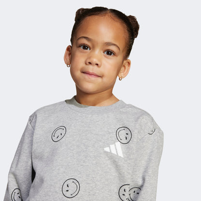 Adidas X Smileyworld Çocuk Gri Eşofman Takımı