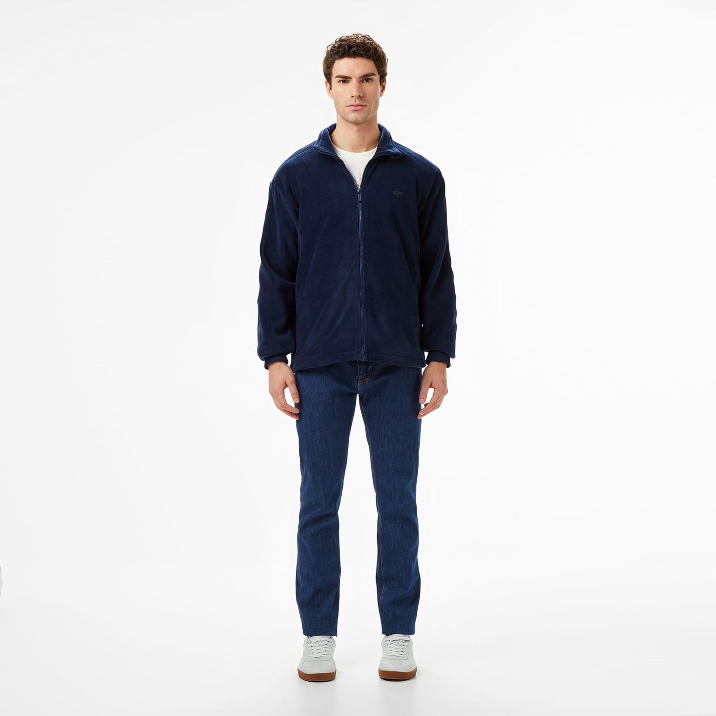 Lacoste Erkek Loose Fit Fermuarlı Lacivert Sweatshirt