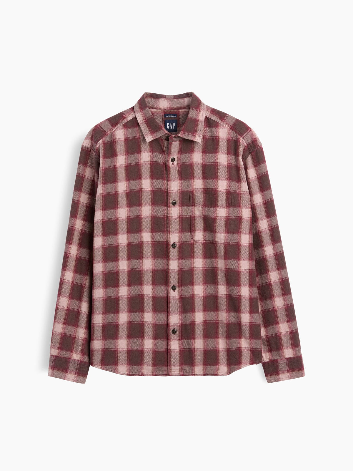 Bordo Twill Relaxed Kareli Gömlek