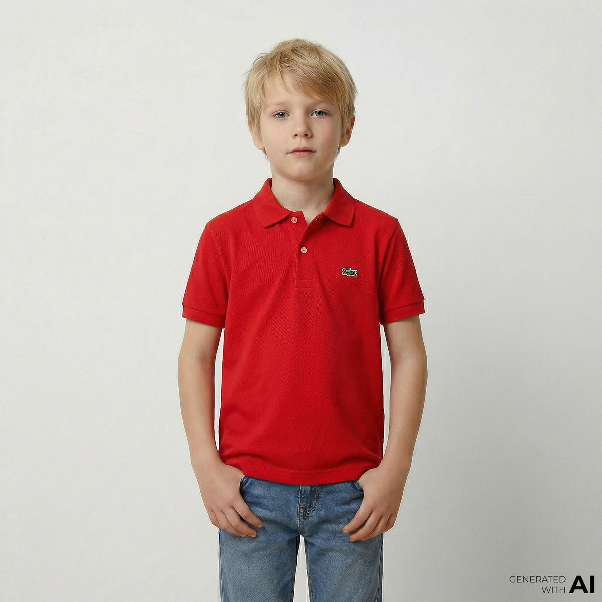 Lacoste Erkek Çocuk Regular Fit Kırmızı Polo