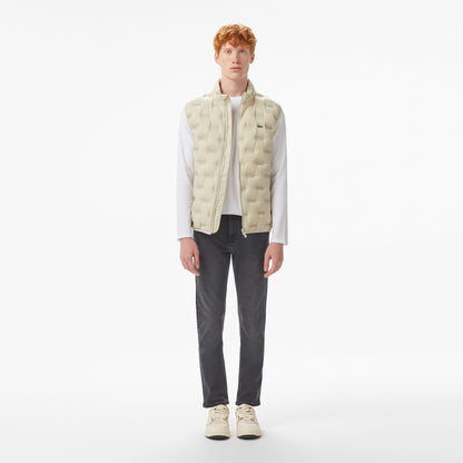 Lacoste Erkek Dik Yaka Açık Gri Yelek