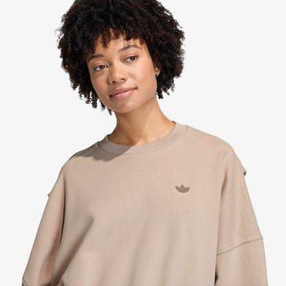 Adidas P Essential Os Crkadın Bej Sweatshirt