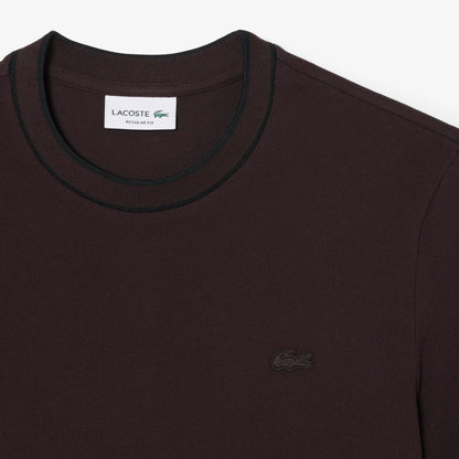 Lacoste Erkek Regular Fit Bisiklet Yaka Kahverengi T-shirt