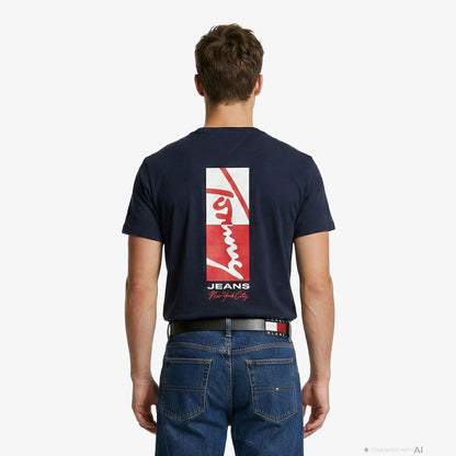 Tommy Hilfiger Signature Erkek Lacivert T-shirt
