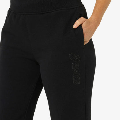 Asics Logo Sweatpant Kadın Siyah Eşofman Altı
