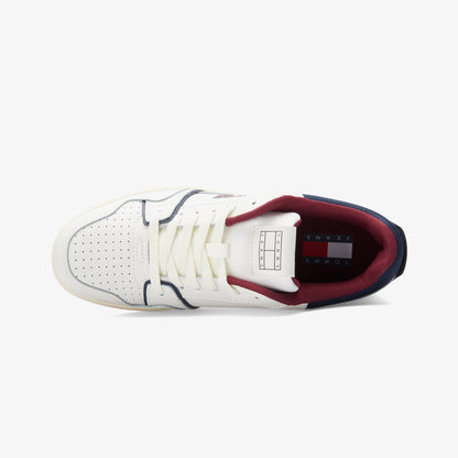 Tommy Hilfiger Fine Cleat Retro Basketball Erkek Beyaz Spor Ayakkabı